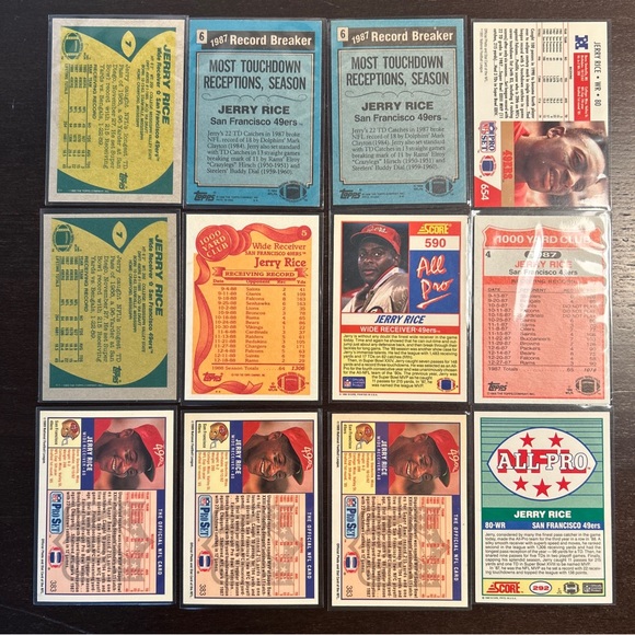 12 Jerry Rice Cards in excellent condition! RARE FIND! - Picture 2 of 2